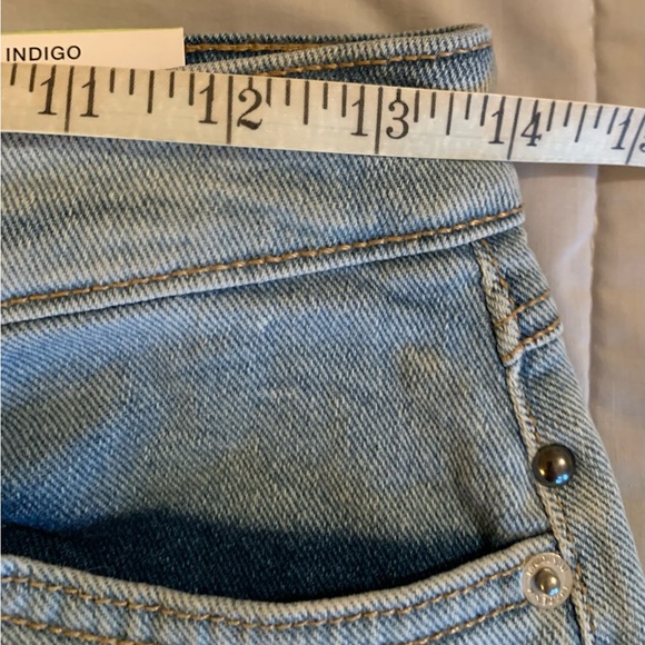 INC Denim Mom Jean size 4/27 light indigo metal rivet details along leg NWT - Picture 7 of 13
